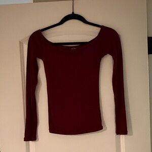 Klassy Network Deep Red Long Sleeve Top